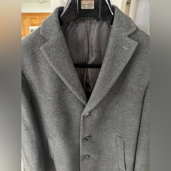Calvin Klein Men’s Wool Coat Medium Grey, Slim-Fit 42L, 3 button - Picture 2 of 7